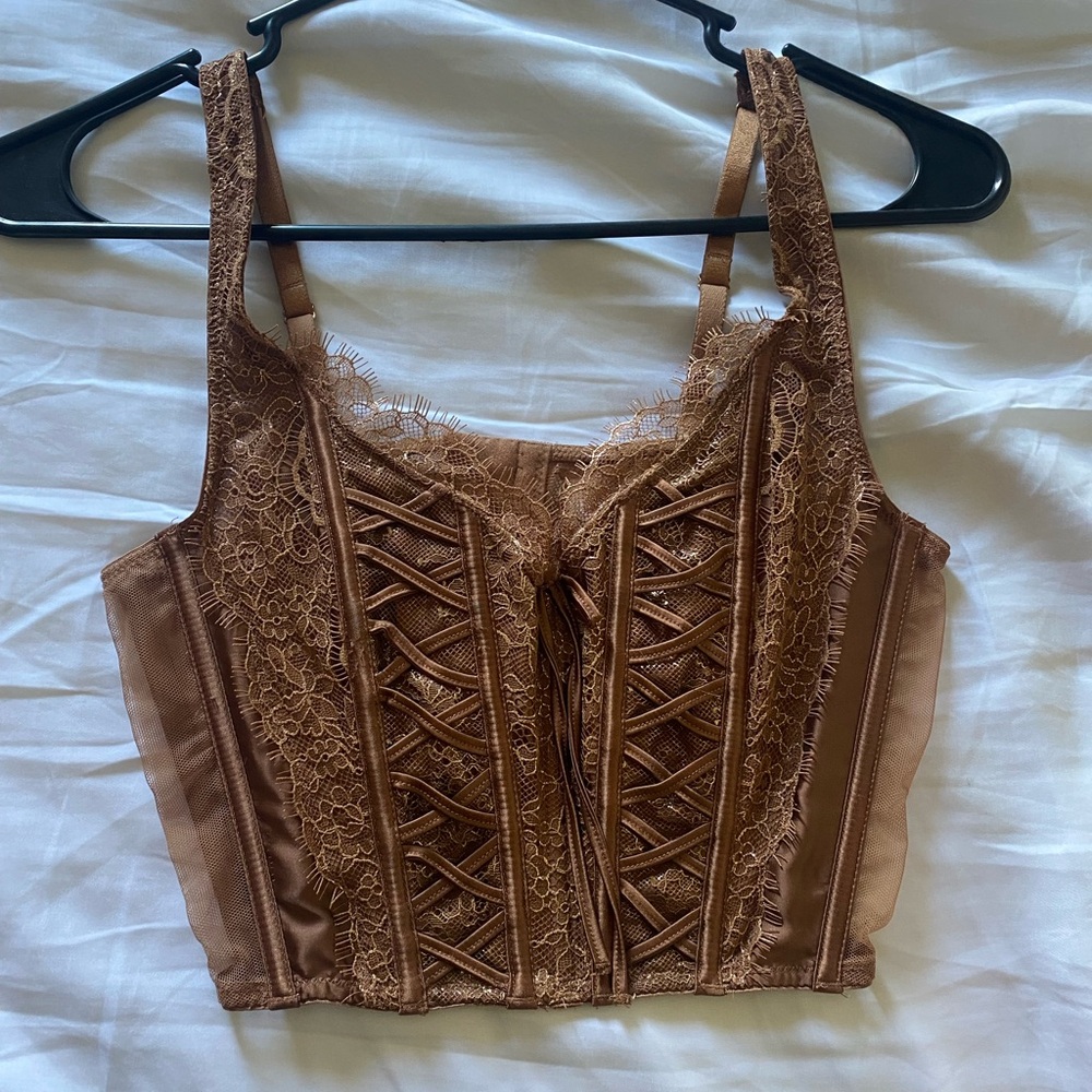 Victoria's Secret Brown Lace Chemise